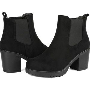 Dream Pairs high heeled suede Chelsea boots